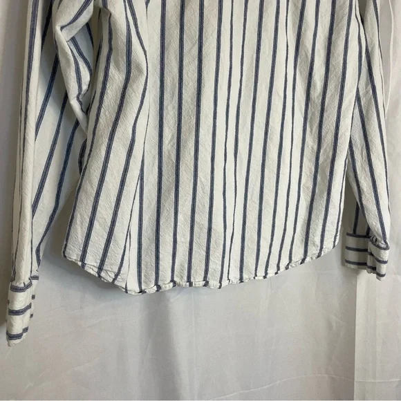 VELVET HEART Women’s Blue White Stripe Button Down Long Sleeve Size Large - Picture 10 of 11